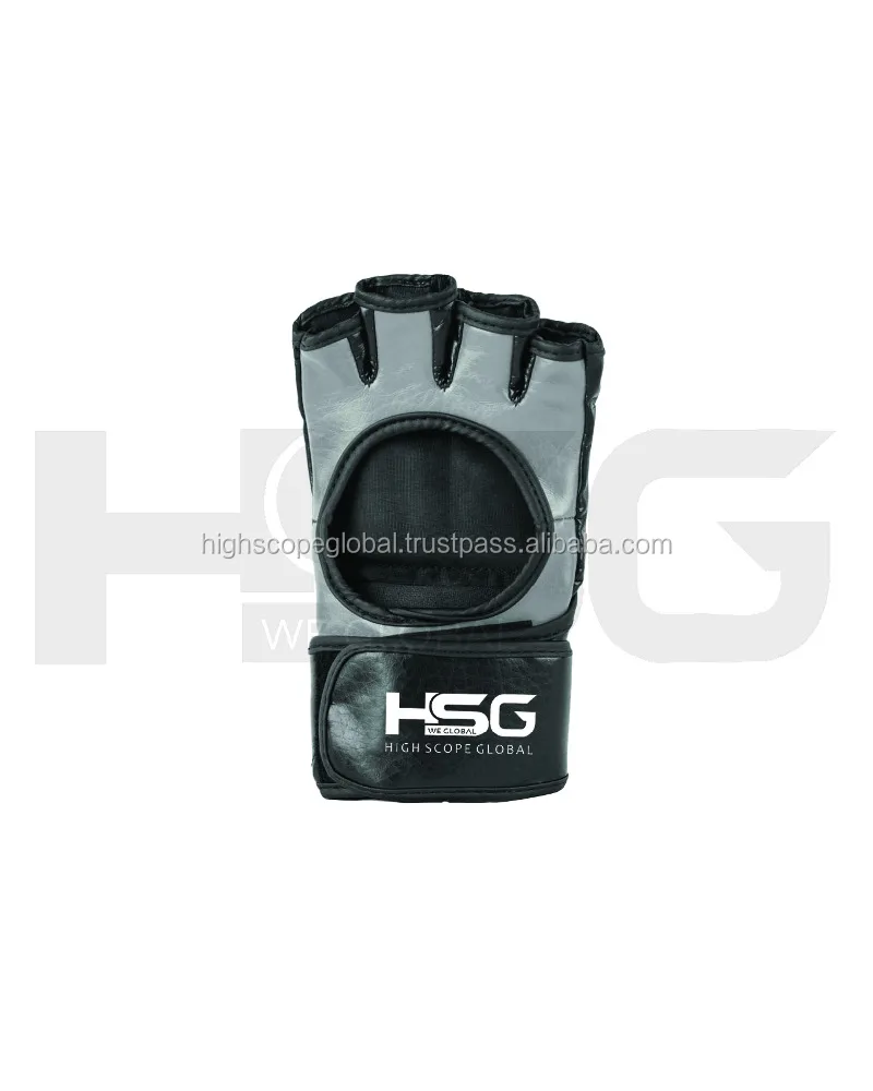 Latest Design MMA Gloves High quality PU Leather Fingerless-Style Sparring Octagon Training