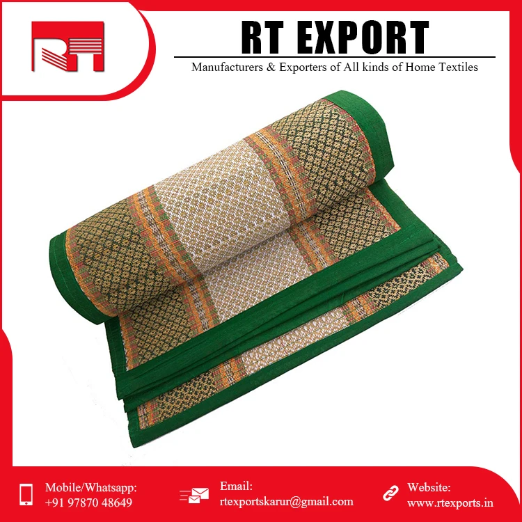 OEM Supply Best Selling New Arrival Foldable Camping Picnic Cotton Straw Beach Mat Indian Exporter