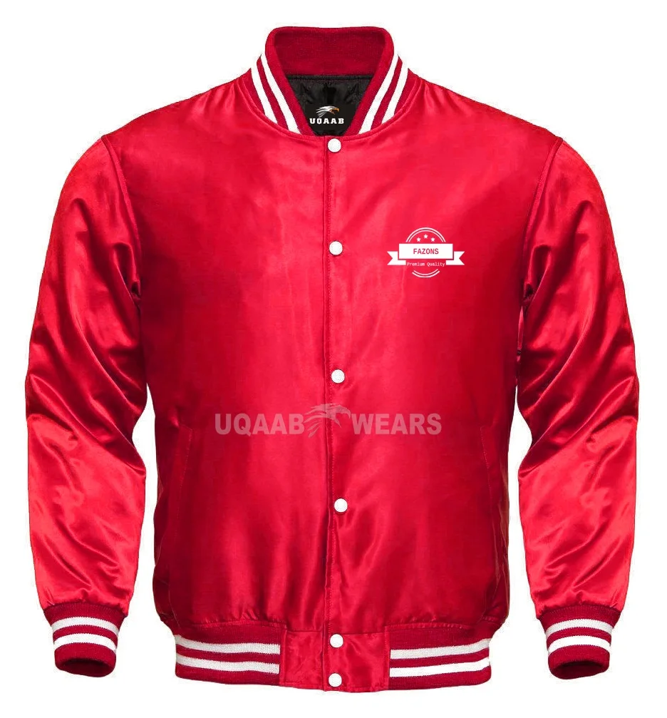 Varsity Baseball Bomber Harrington College Jacket Stain Polyester Casual Varsity Nylon Sports  Baseball Jackets Wholesale