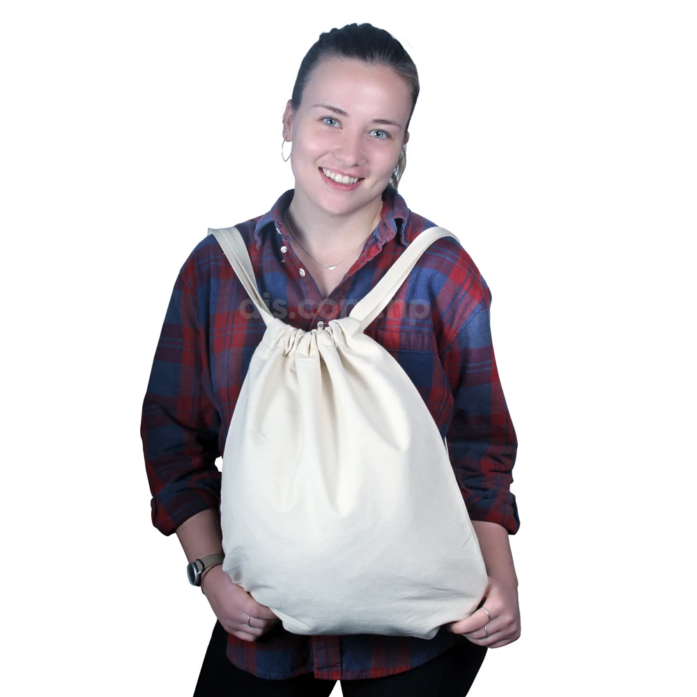 Eco-friendly Tote Backpack - Promotional Priced Cotton Drawstring Backpacks