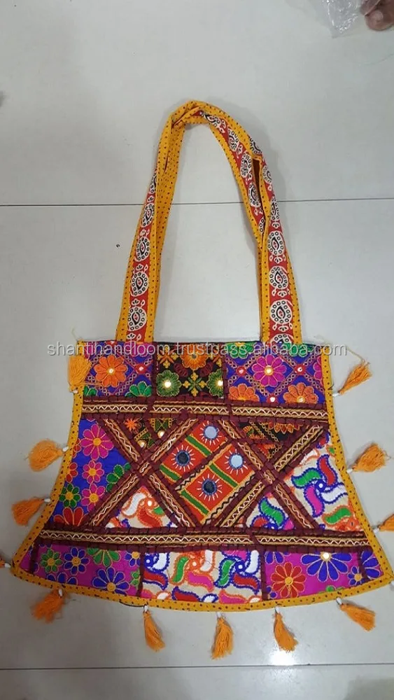 Mirror Work India Cotton Banjara Gypsy Hippy Bags