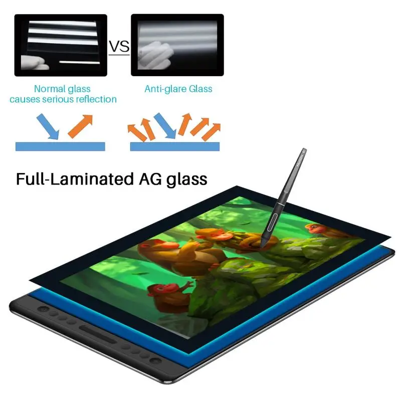 Huion Kamvas pro 16 professional pen stylus display in lcd touch screen for digital drawing graphic tablet monitor