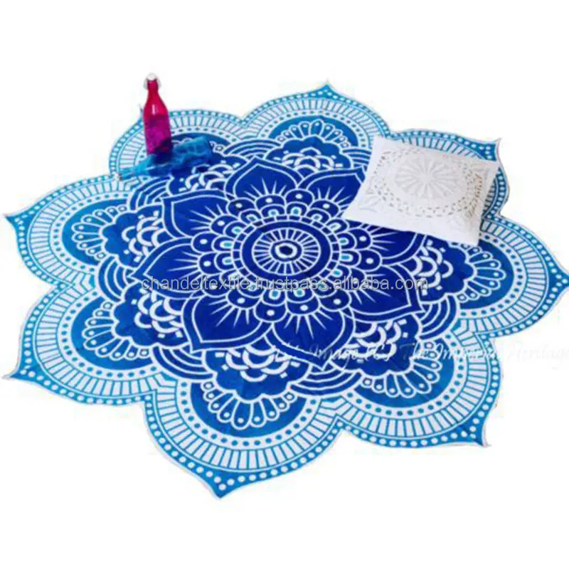 Indian mandala Round ethnic decorative Hippie Beach Throw picnic Towel Gypsy Yoga Tapestry Mandala Wall Hanging art