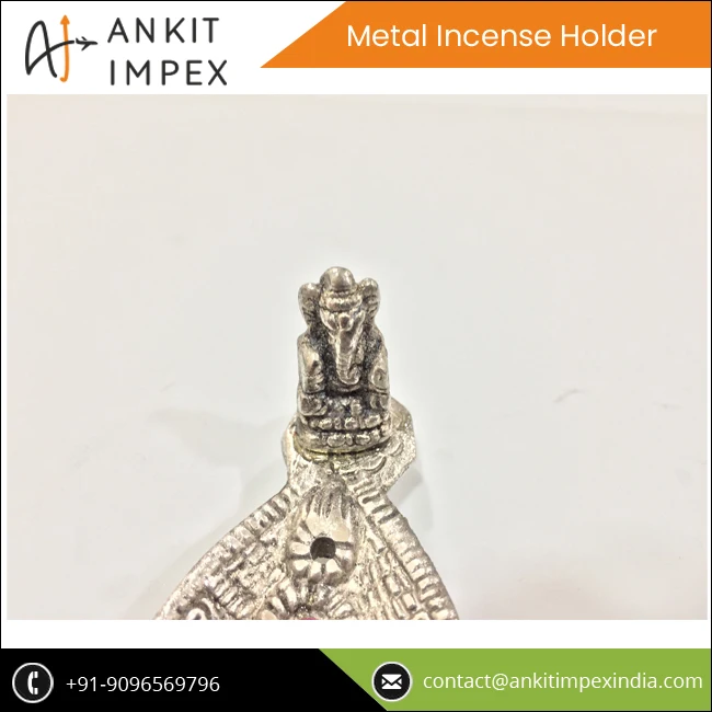 Best Selling Ganesh Leaf Shaped Incense Sticks Metal Holder Supply