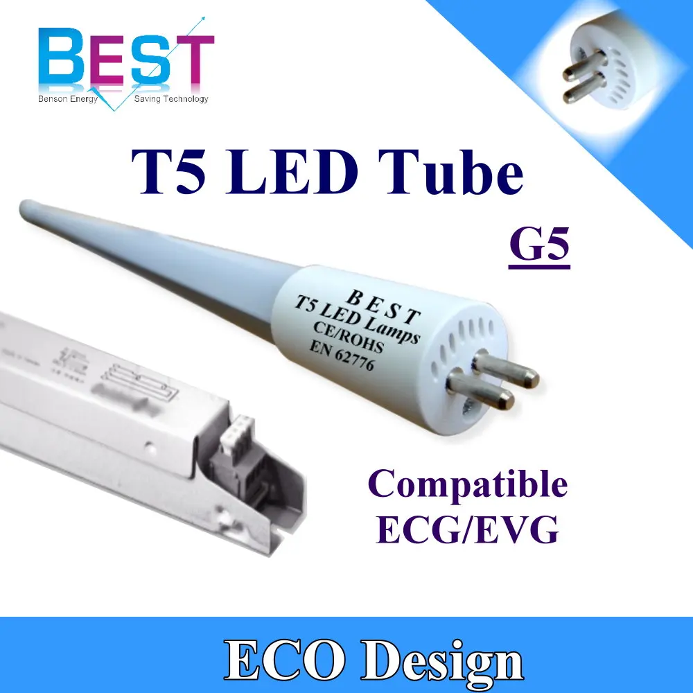
LED T5 Tube G5; Retrofit led t5 compatible electronic ballast ECG/EVG 