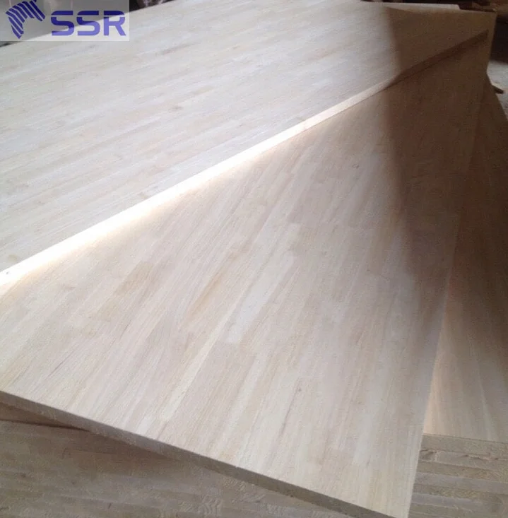 High grade Finger Joint Board/Glued Laminated Timber made of Rubber Wood For Stair Parts