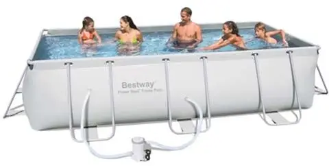 Bestway 56251 4 04 м x 2 01 1 прямоугольный метрический каркасный бассейн для семьи