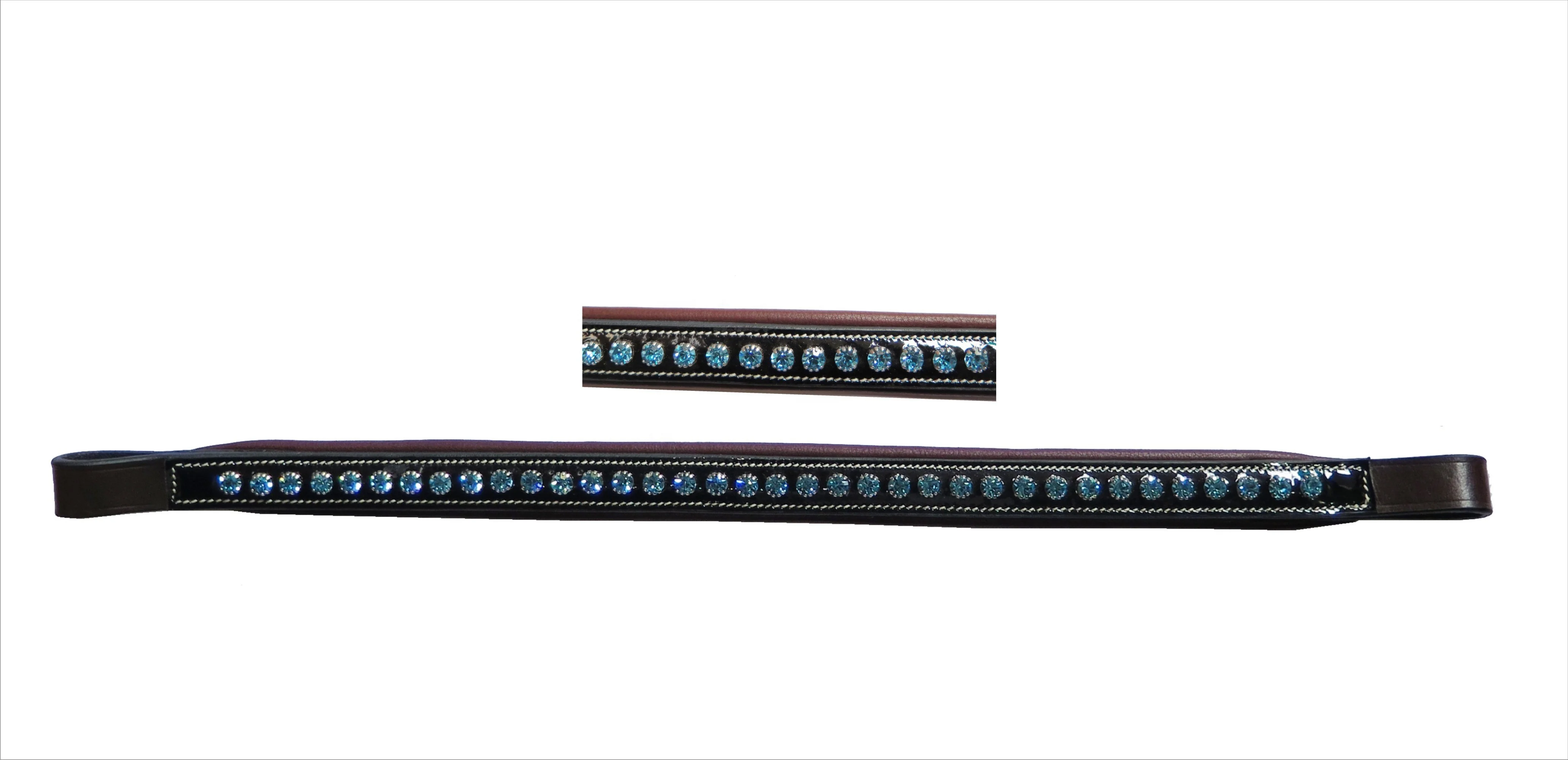 Equestrian One Row Straight Diamond Horse Brow Band for all type Bridle