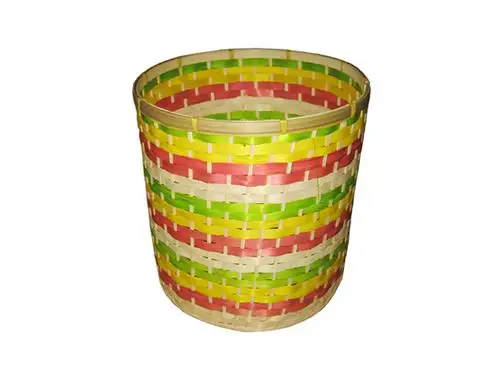 
Newest Design 2018 Vietnam Handicraft Brown Bamboo Flower Vase Round Shape With High Quality 