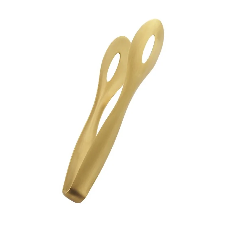Brass Metal Kitchen Serving Tongs Food Clip Tongs for Home Hotel Restaurant Bar Usage Kitchenware Accessories