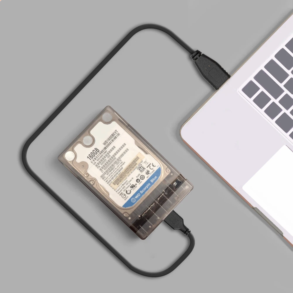 Прозрачный внешний корпус FIDECO, usb 3,0 2,5 sata hdd ssd, корпус для жесткого диска 2,5 дюйма