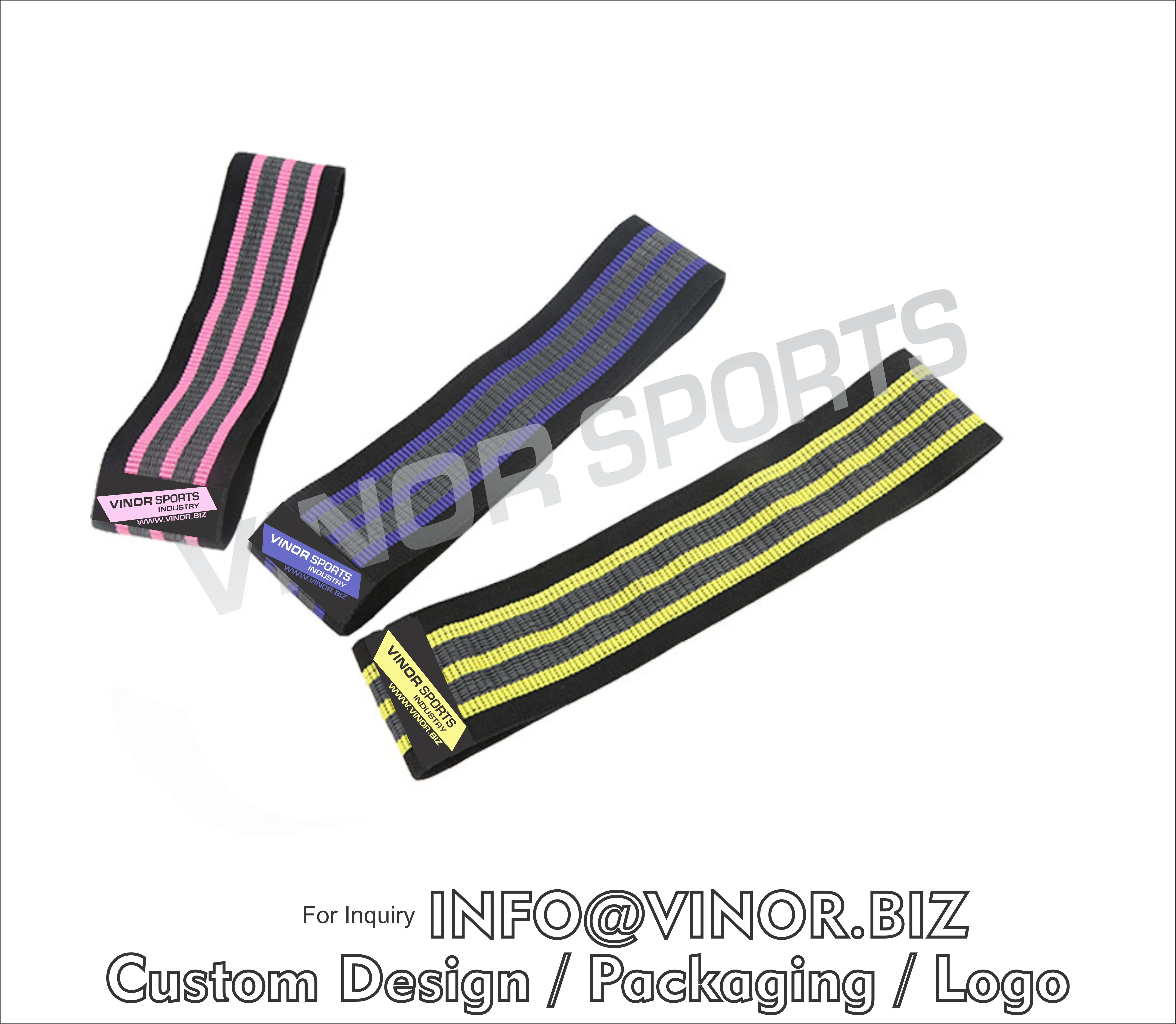 Booty Resistance Bands Set 3 Pack Glute Exercise Bands Hip Exercise Band manufacturer vinor Sports Industry
