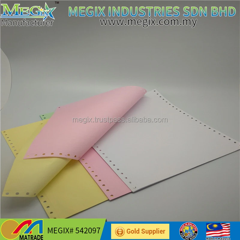 Высококачественная копировальная бумага для печати, 100% целлюлоза, пустая безкарбоновая бумага для точечного матричного принтера