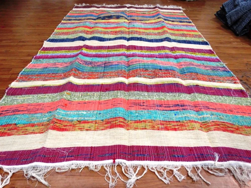 Carpet Chindi Rag Rug Indian Floor Decor Yoga Mat Dari