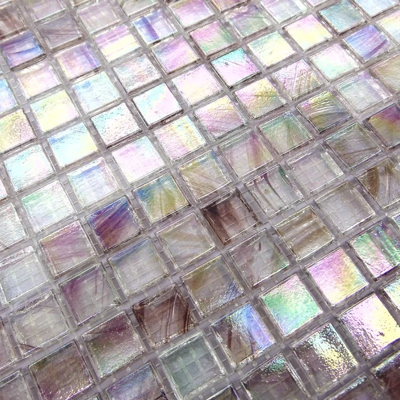 Bathroom Kitchen Backsplash Purple Goldline Iridescent Pearl Glass Mosaic Tile