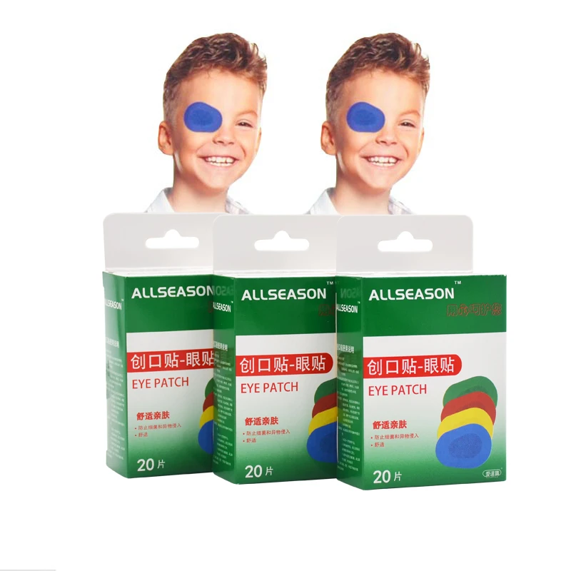 60PCs/3Boxes Colorful Breathable Eye Patch Band Aid Medical Sterile Eye Pad Adhesive Bandages First Aid Kit