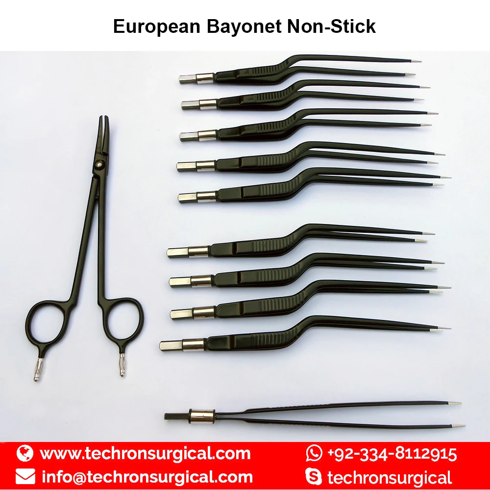 Антипригарные европейские байонетные Угловые биполярные коагуляционные щипцы