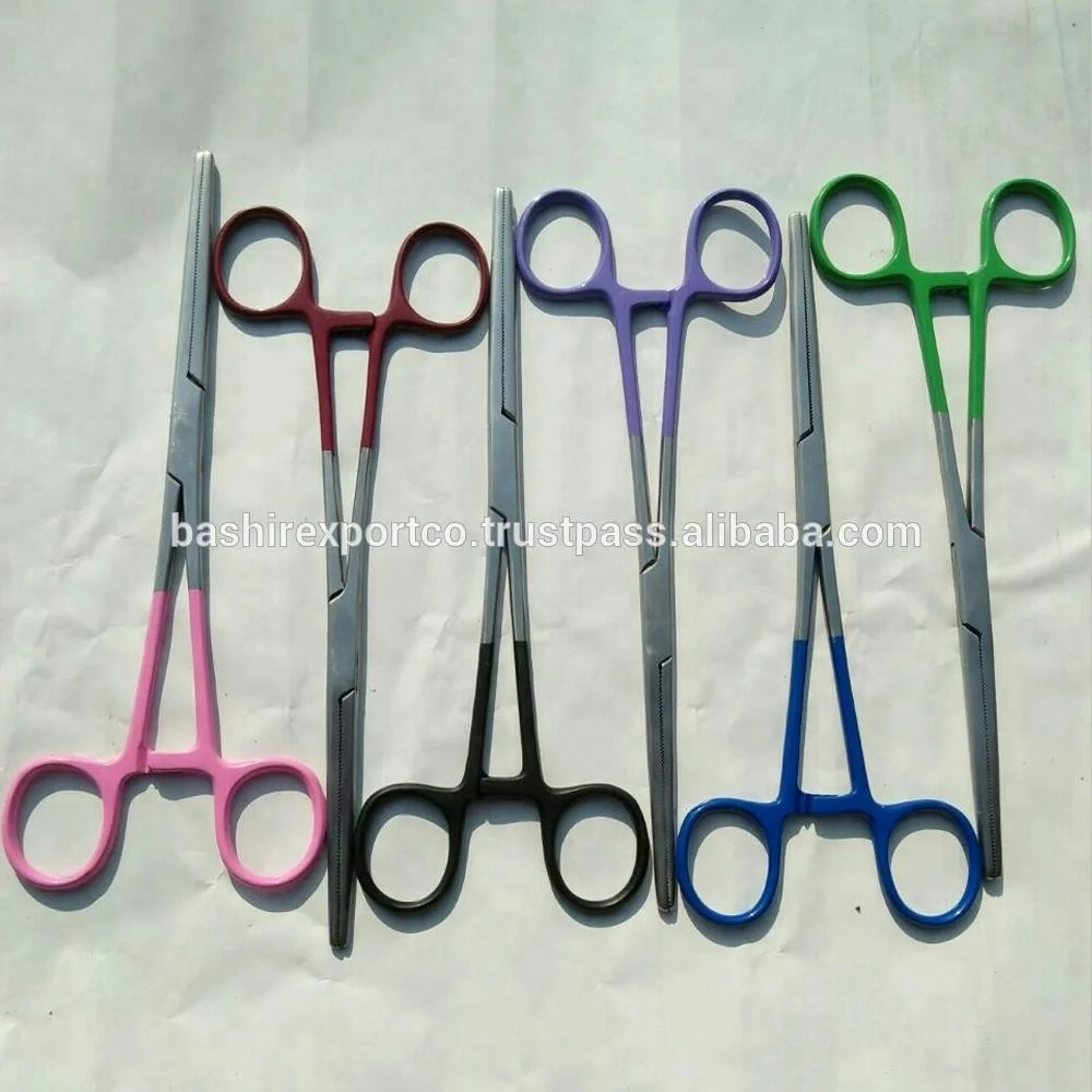 Wholesale OEM Homeostatic Forceps Stainless Steel Custom Logo Fly Fishing Locking Straight Hand Tool Fishing Forceps / Clamps