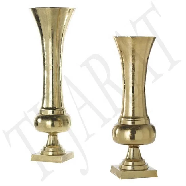 NEW LARGE SIZE METAL FLOWER VASE / FLOOR VASE TALL LUXURY ALUMINIUM VASE FOR WEDDING DECORATION HOTELS AND RESTAURANTS