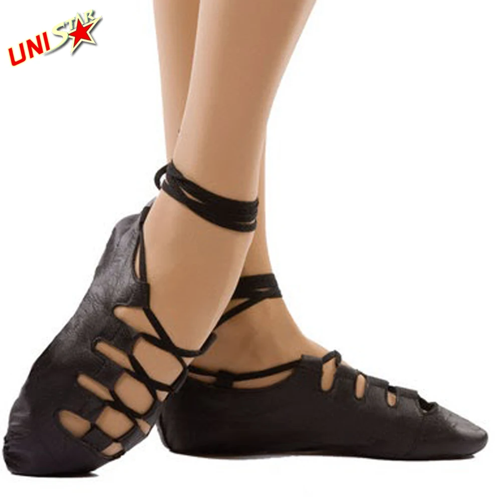 Hot Selling Dancing Leather Shoes Sheepskin Jazz Dance Shoes for Women Bags Fashion Black Cow OEM Training Fabric Packing Color