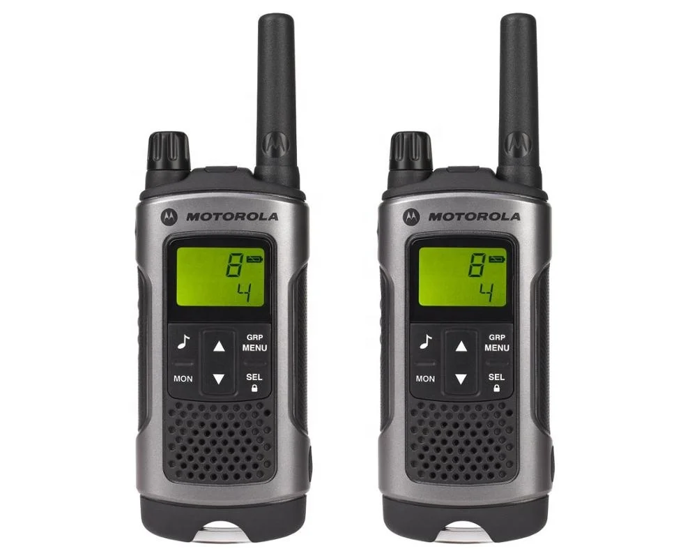 
T80 Motorola Walkie Talkie Free Calls 8 Channels 121 codes Scan/Monitor Hands free 