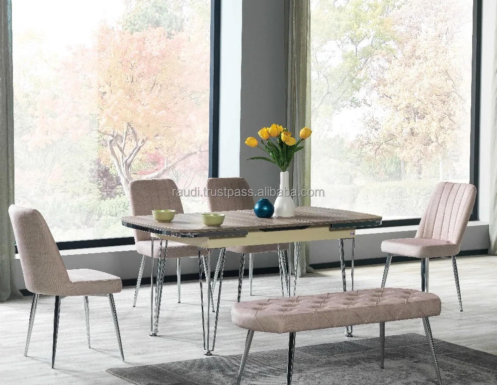 Автоматический выдвижной стол с деревянной поверхностью и 3 ножками