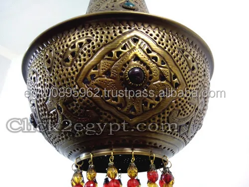 BR346 Moroccan Egyptian Brass Lampshade Pendant Traditional Modern Design for Ceiling Hanging Incandescent Bulbs Room Lighting