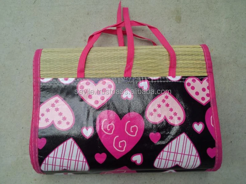 
Folding Popular Portable Natural Straw Rush Mat 