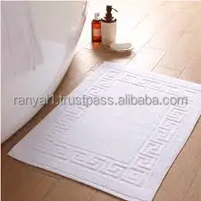 100% Cotton Jacquard Bath Mats Striped Pattern Machine Made for Bath Room Usage