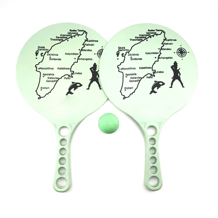 Eason Sports Promotion Child Sports Plastic PS ABS Paddle Beach Ball Game Tennis Racket Beach Racket