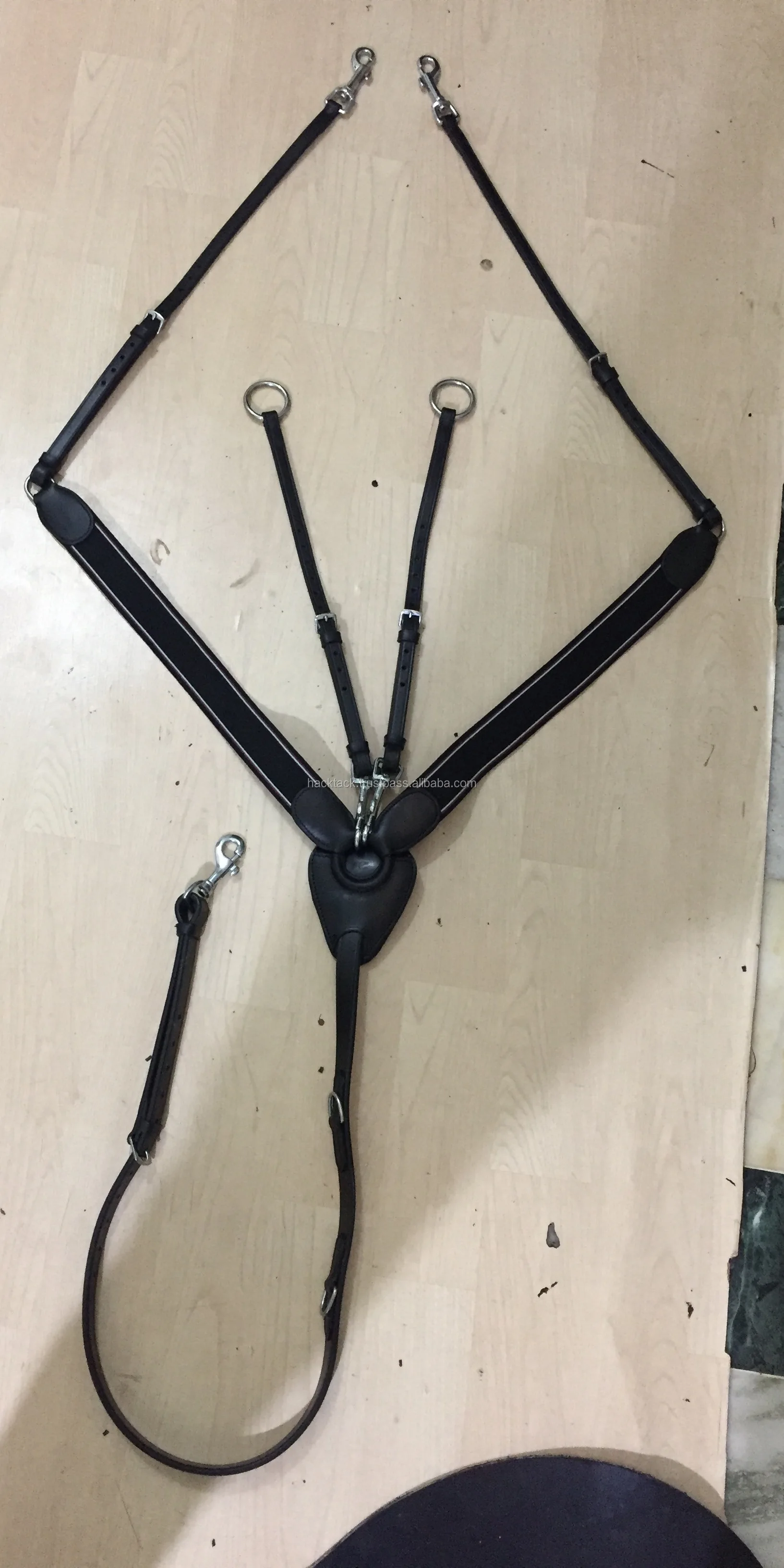 Wholesale Horse Equestrian Breastplate With And EVA Padded Liner Soft SHIP Leather Padded  Size and Color Mixed