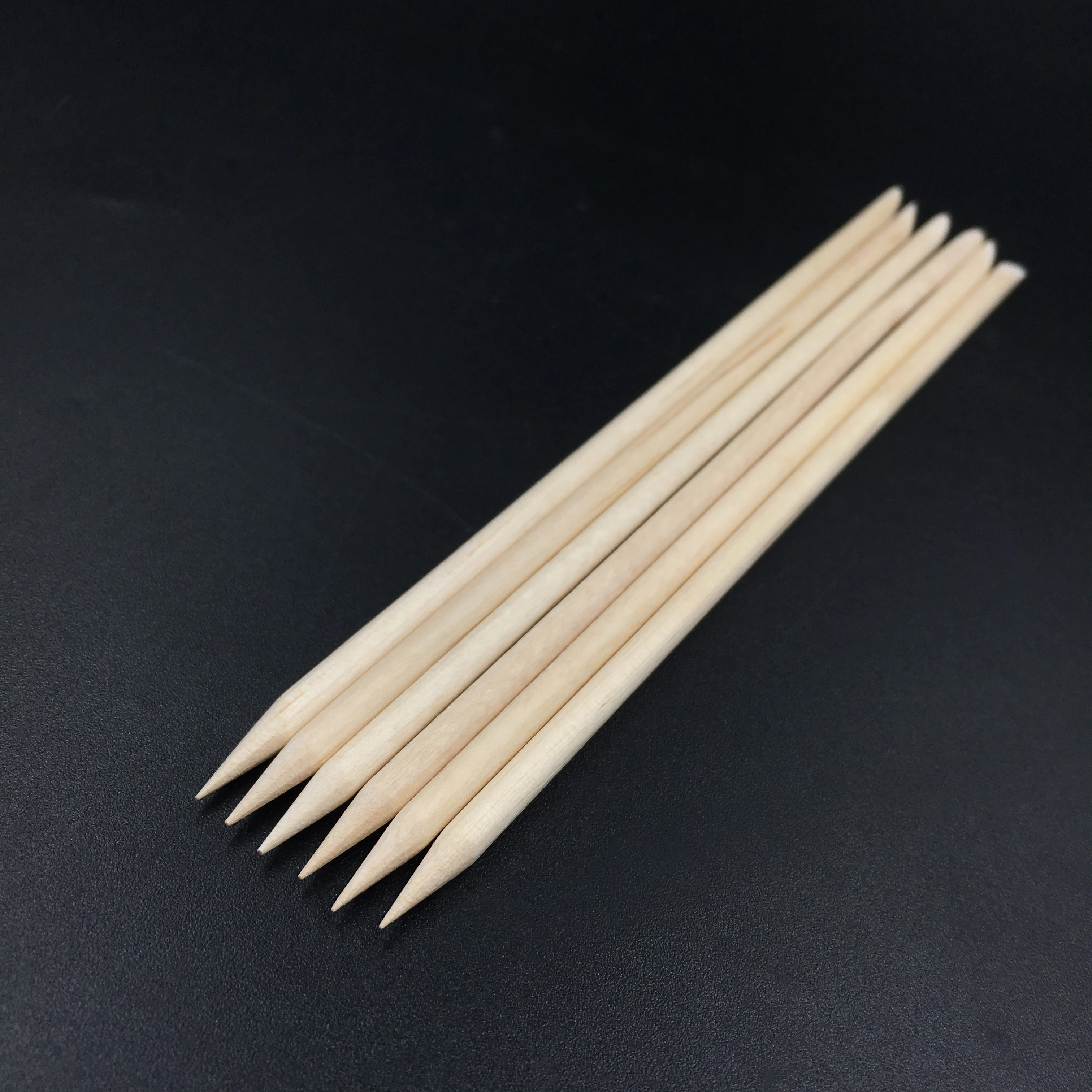 wooden nail stick double sided nail file and orange stick
