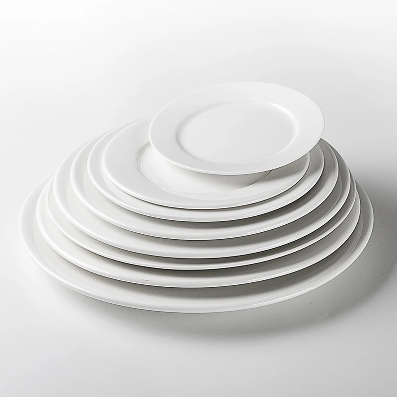 20 Years Experience White Round Ceramic Manufacture Antique Plate Porcelain Best Dish For Restaurant