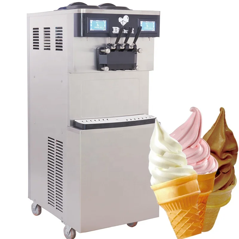 High Efficiency 3 Flavors Soft Ice Cream Machine Commercial for Mcdonalds