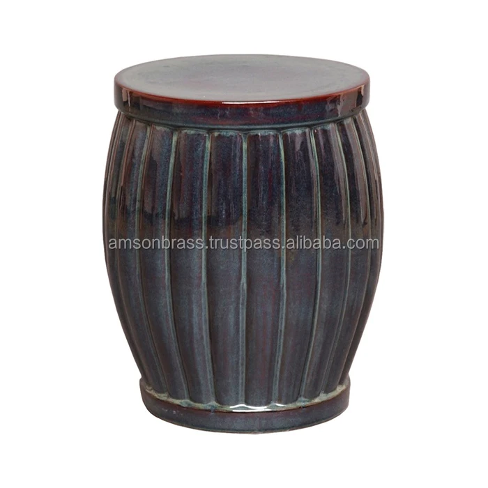 Shiny Golden Hammered Metal Bar Stool