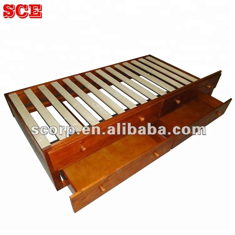 Vietnam wooden bedroom furniture Trundle bunk beds