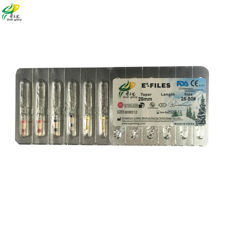 NITI rotary dental endo files roll wave file gold with heat activation reciprocating system