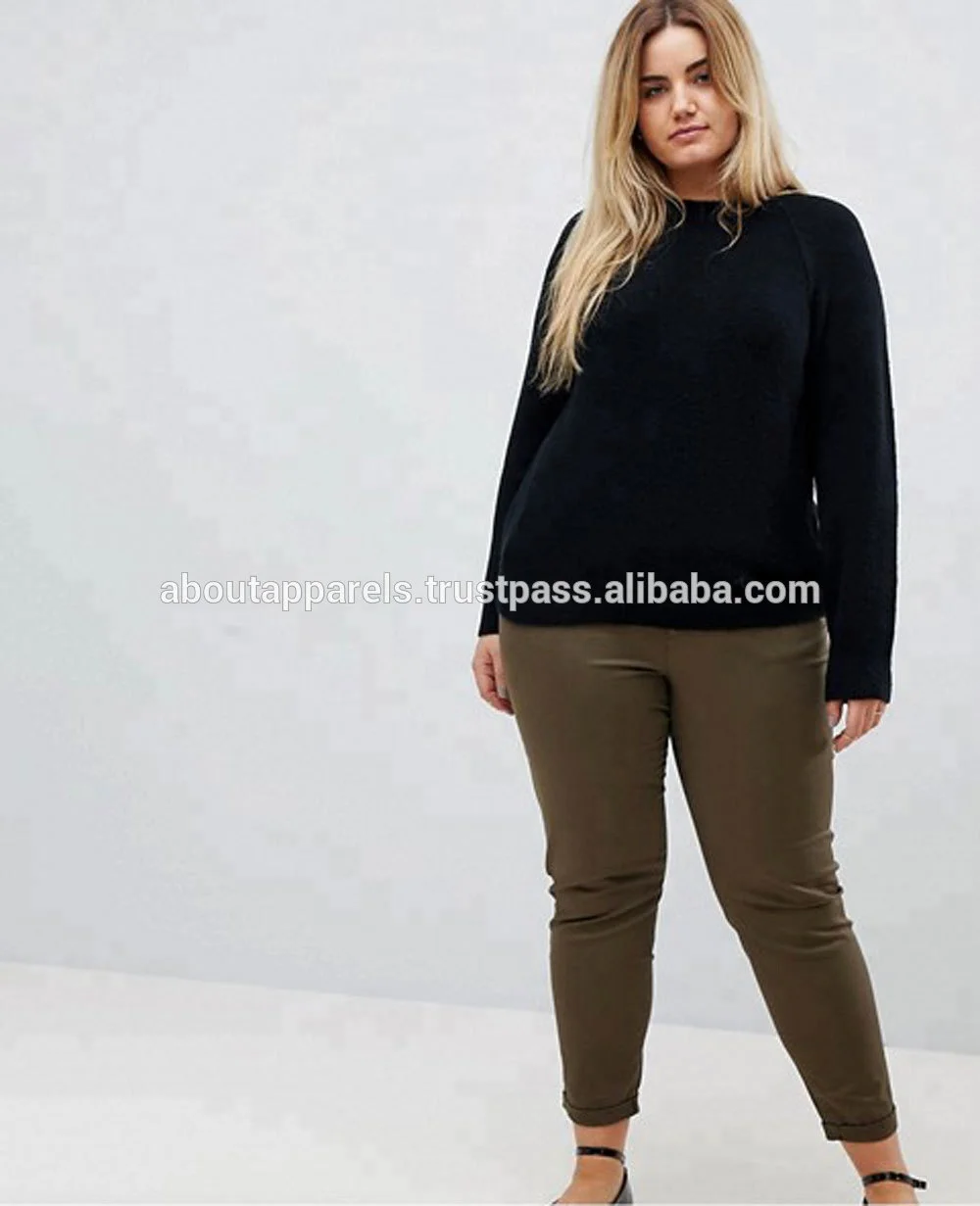 Bulk Wholesale Black Ripped Cotton Ladies Fashion New Design Pants & Trousers