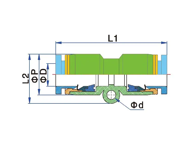 Push To Connect Straight equal  in line Union PU One Touch fitting by NBPT