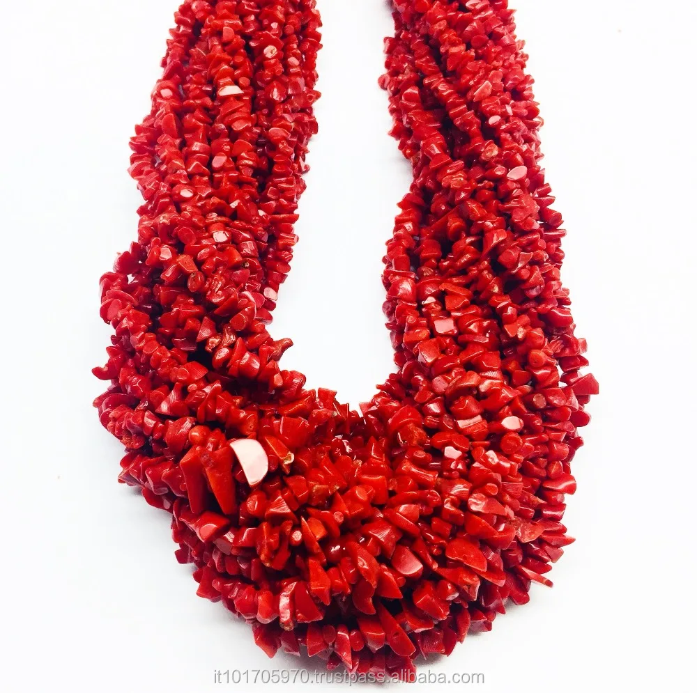 
NATURAL ITALIAN CORAL CHIPS STRANDS 