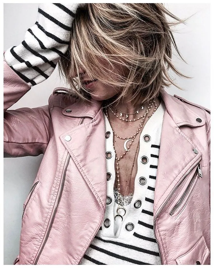 Женский кожаный блейзер