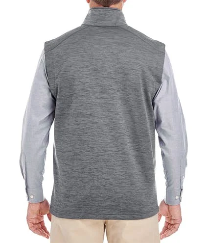 Mens custom plain black 100 spun soft polyester fleece with non-pill finish on surface fleece vest