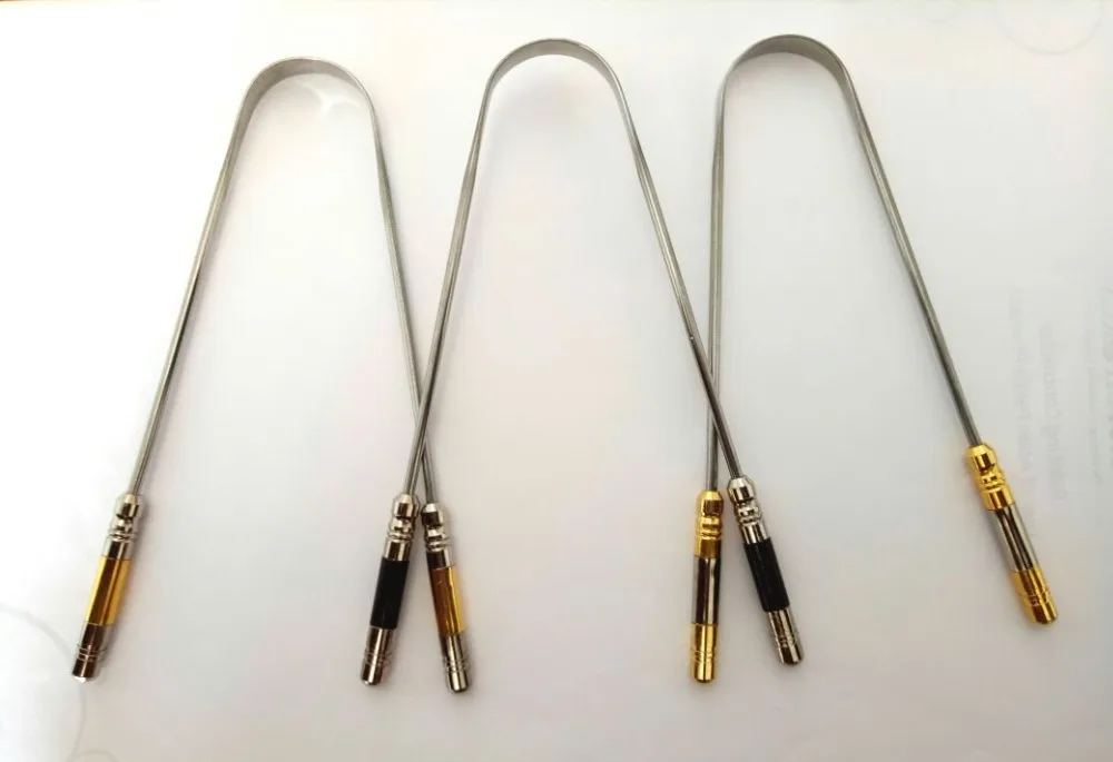 Premium Stainless Steel Tongue Cleaner Dental Oral Hygiene Cleaning Care Tool Tongue Scraper