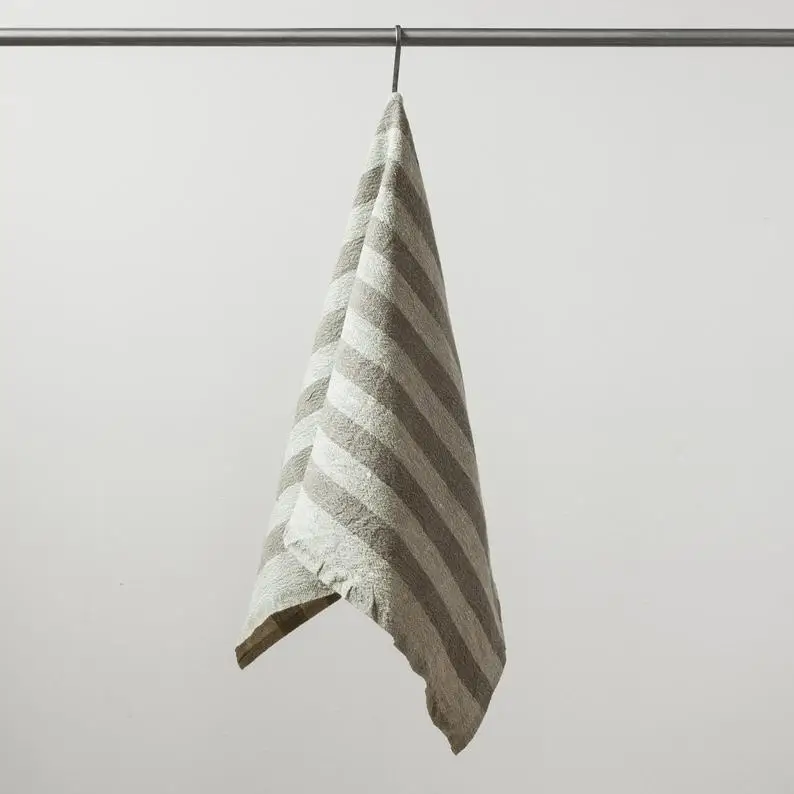 100%  Linen cotton  tea towel with customized label