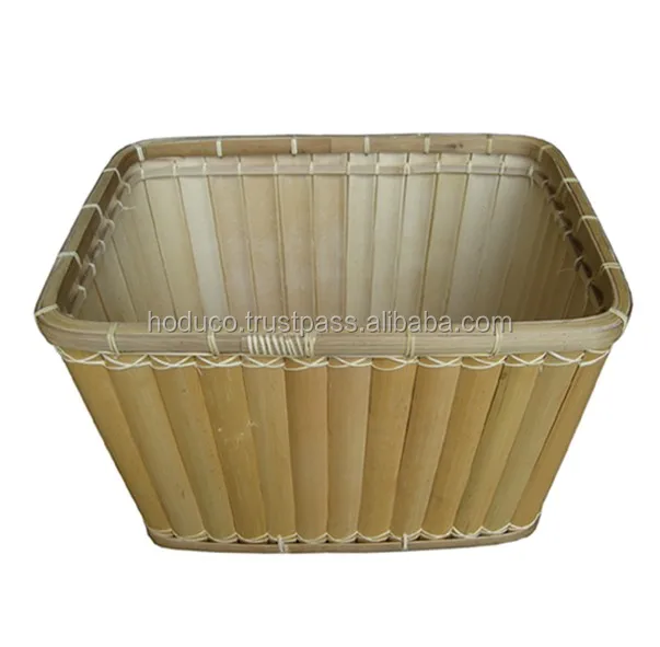 
Customized Colored Weaving Bamboo Box, Bamboo Bin 