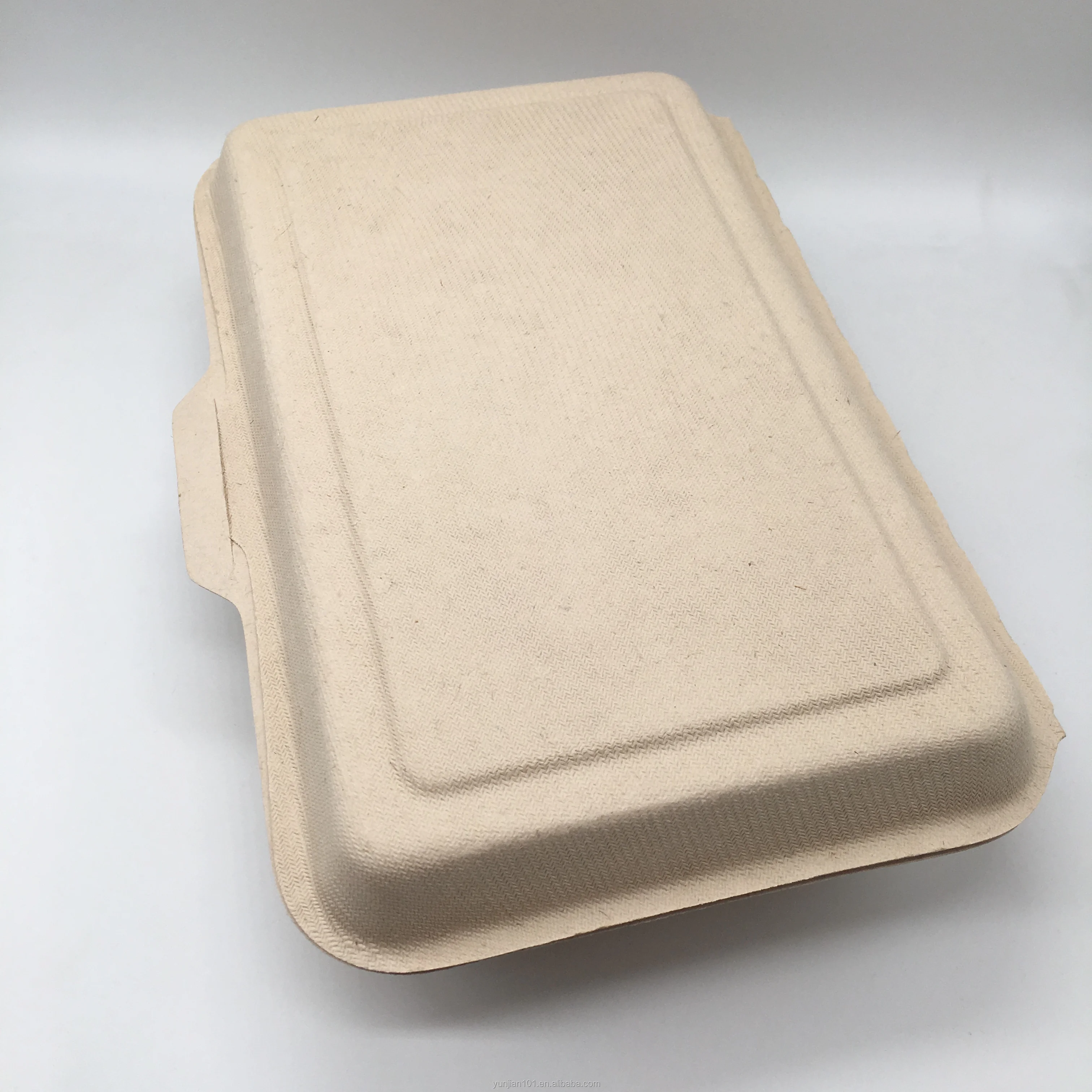 
Disposable Compostable Stackable Wheat Straw Fiber Lunch Box With 2 Compartment 
