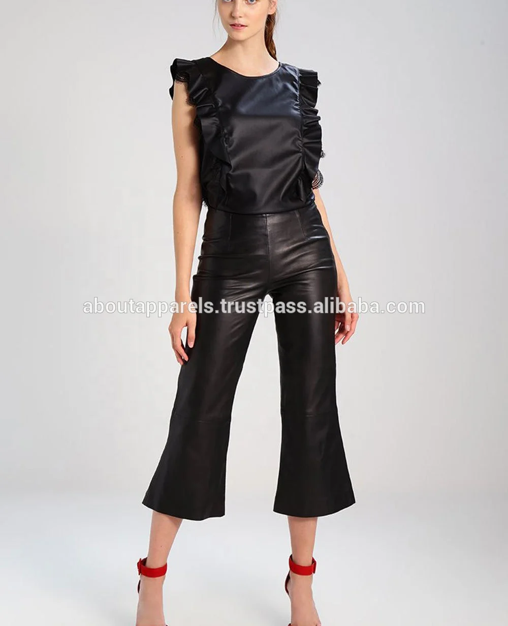 Женские брюки из натуральной овечьей кожи