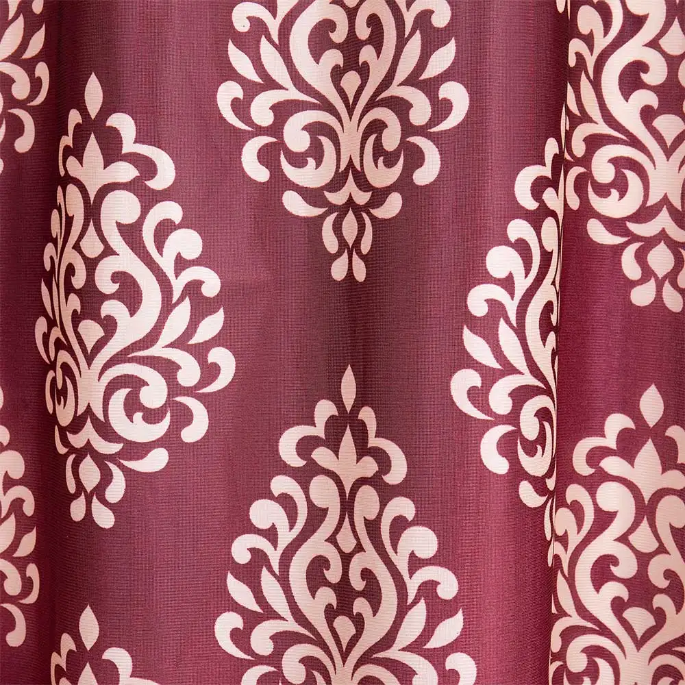 Door Floral Printed Cotton Designing Curtains Maroon Living Room Curtains KVD-28