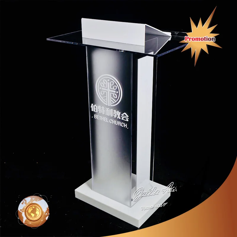 china factory Acrylic Lectern Rostrum/PMMA table/ Plastic Church Pulpit lectern podium