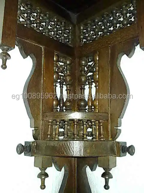 W61 антикварная Арабская настенная угловая консоль с двойной полкой